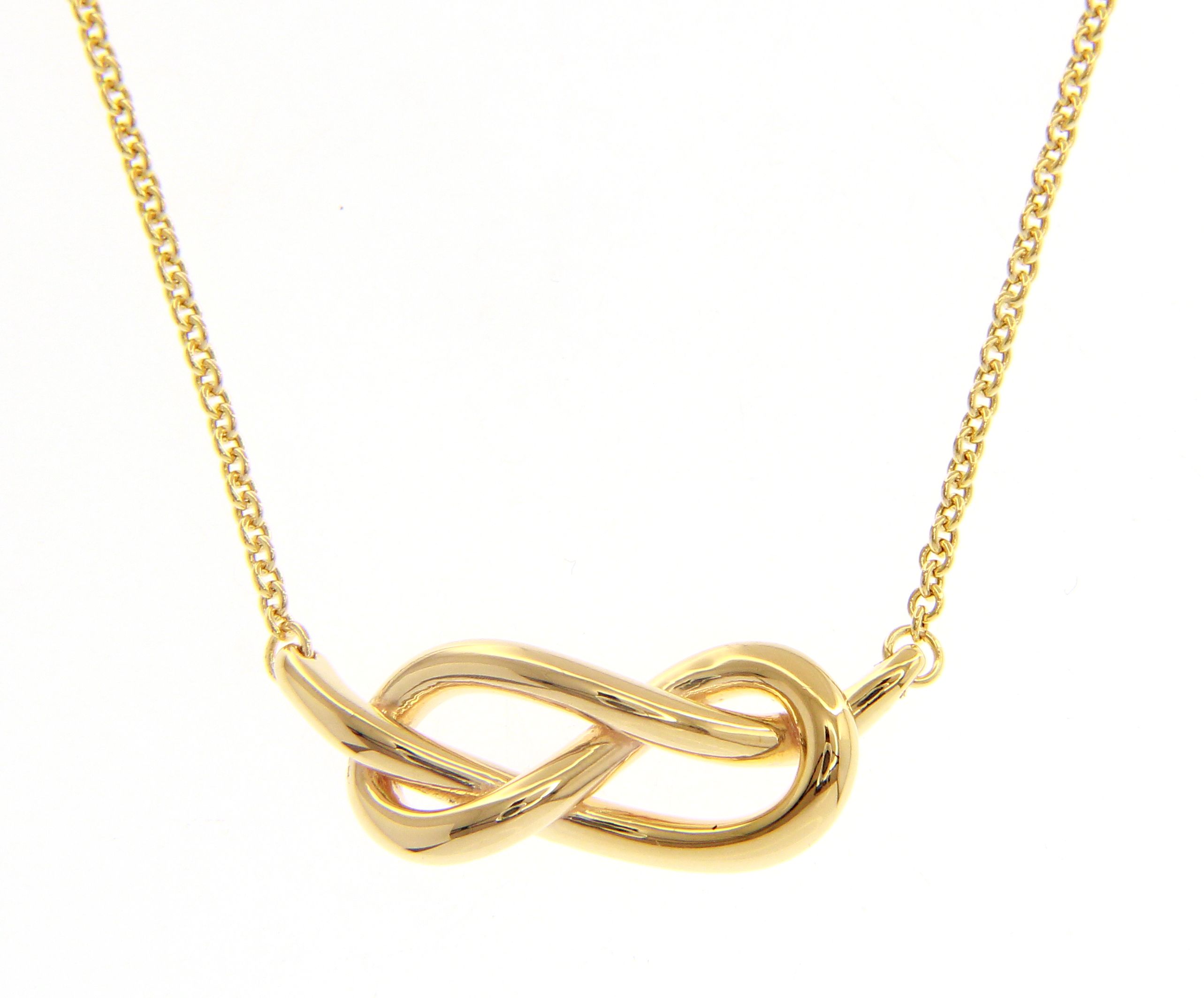 Κολιέ απο χρυσό  Κ14 με κόμπο- άπειρο (code S231120)